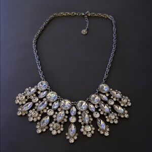 Monet Silver Crystal Necklace